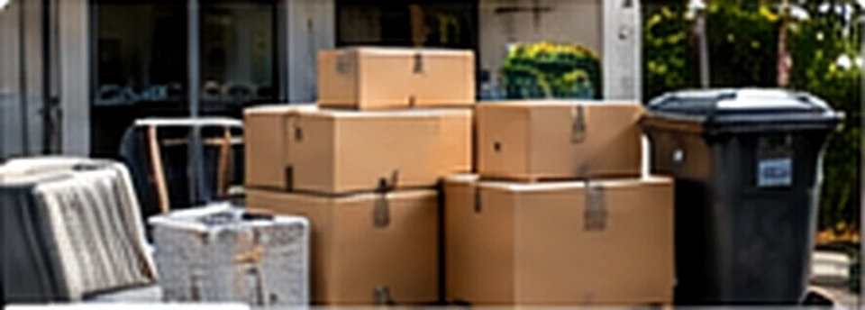 Illustrative image of packed cartons ready for collection