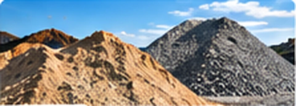 Illustrative image of sand and gravel at a materials yard